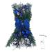 FNGZ Wreath Decoration Decoration Trim Stairway Stairs Prelit Christmas Led Cordless Lights Up Wreath Prelit Decoration & Hangs Christmas Decorations Clearance Blue
