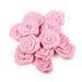 TOYMYTOY 6pcs Burlap Roses Hessian Jute Flower Rustic Vintage Rose for Christmas Wedding Embellishments (Pink)