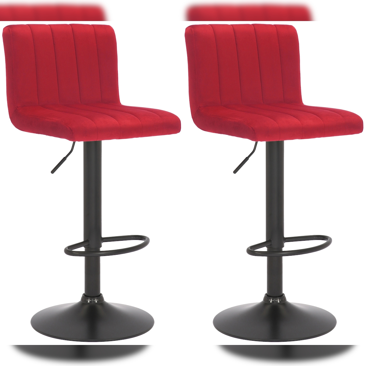 CLP 2er Set Barhocker Jamie Samt rot Image