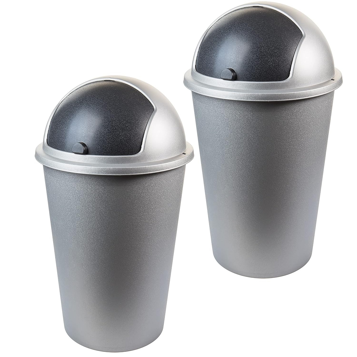 2er Set 50 Liter (40x68cm) Mülleimer Abfalleimer mit Schiebedeckel Image