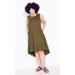 Evie Ruffle Plain Dress - olive