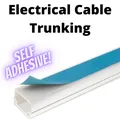 Electrical Cable Wire Trunking White Cover Tidy Self Adhesive 16X9 1.5M X 2 - 3 Meters Et0