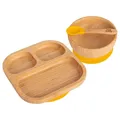 Tiny Dining - Children's Bamboo Suction Dinner Set - Yellow