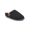 Women's Textured Knit Clog With Fur Lining Slippers by GaaHuu in Charcoal Grey (Size SMALL 5-6)