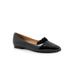 Wide Width Women's Elsie Casual Flat by Trotters in Black Patent (Size 7 W)