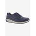 Wide Width Women's Tour Sneaker by Drew in Navy Leather (Size 6 1/2 W)