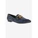 Wide Width Women's Felix Casual Flat by Bellini in Navy Gold Combo (Size 9 W)