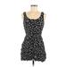 Forever 21 Casual Dress - Mini Scoop Neck Sleeveless: Black Floral Dresses - Women's Size Medium
