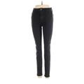 American Eagle Outfitters Jeggings - High Rise Skinny Leg Boyfriend: Black Bottoms - Women's Size 4 - Black Wash