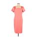 Essence By Mail Casual Dress - Sheath: Orange Print Dresses - Women's Size 8