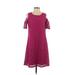 db established 1962 Casual Dress - A-Line Crew Neck Short sleeves: Pink Print Dresses - Women's Size 4