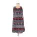 Forever 21 Casual Dress - Shift: Burgundy Fair Isle Dresses - Women's Size Medium