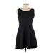 Forever 21 Casual Dress - A-Line Scoop Neck Sleeveless: Black Print Dresses - Women's Size Medium