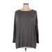 Stella Luce Long Sleeve Top Gray Marled Crew Neck Tops - Women's Size X-Large