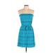 Mossimo Supply Co. Casual Dress - Mini: Blue Print Dresses - Women's Size Medium