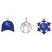 The Memory Company Kansas City Royals Three-Pack Cap, Baseball & Snowflake Ornament Set