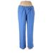 Draper's & Damon's Casual Pants - High Rise Straight Leg Boyfriend: Blue Bottoms - Women's Size Large Petite