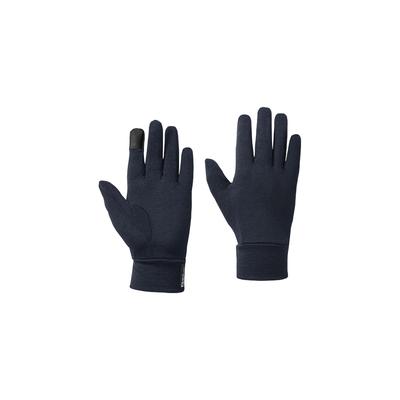 Strickhandschuhe JACK WOLFSKIN "MERINO GLOVE", Damen, Gr. L, blau (night, blau), Hauptmaterial: 52% Wool, 48% Polyester,