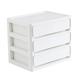 Naroote Drawer Organizer, Plastic Drawers Storage Unit, Drawer Organiser Large Space Multi-Layer Compact Storage Drawer Stackable Plastic Dustproof for Dormitory (White)