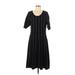 DressBarn Casual Dress - A-Line Scoop Neck Short sleeves: Black Dresses - Women's Size Large