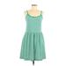 Gap Casual Dress - A-Line Scoop Neck Sleeveless: Green Print Dresses - Women's Size Medium