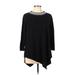 Grace Elements Pullover Sweater: Black Tops - Women's Size Large