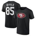 Men's Fanatics Branded George Kittle Black San Francisco 49ers Icon Player Name & Number T-Shirt