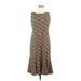 Danny And Nicole Casual Dress - A-Line Scoop Neck Sleeveless: Brown Dresses - Women's Size 8