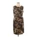 Kelly By Clinton Kelly Cocktail Dress - Sheath: Brown Leopard Print Dresses - Women's Size X-Large