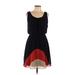 En Focus Studio Casual Dress - Mini Scoop Neck Sleeveless: Black Solid Dresses - Women's Size 10