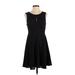 Express Casual Dress - Mini Keyhole Sleeveless: Black Print Dresses - Women's Size 6