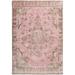 Pink 120 x 96 x 0.5 in Area Rug - Bungalow Rose Downend Oriental Machine Made Power Loom Chenille Area Rug in Chenille | Wayfair