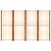 Red Barrel Studio® Latitude Run® 4-Panel Room Divider Black 110.2"X70.9" Wood/Canvas in Brown | 70.9 H x 110.2 W in | Wayfair