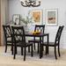 Red Barrel Studio® Brayzlee 5 Piece Dining Table Set w/ Kitchen Table & Chairs Wood in Black | 30 H x 29 W x 45 D in | Wayfair
