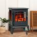 Symple Stuff Yerang Electric Wood Stove Fireplace in Black | 23 H x 17.3 W x 11.8 D in | Wayfair 81E850F8E9C3435B8659A4824F5562F8
