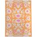 Orange/Pink 72 x 48 x 0.08 in Area Rug - SUNFLOWER SUMMER TANGERINE Laundry Mat By East Urban Home Polyester | 72 H x 48 W x 0.08 D in | Wayfair