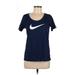 Nike Active T-Shirt: Blue Activewear - Women's Size Medium