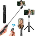 Supporto per treppiede per selfie stick wireless con treppiede estensibile remoto Bluetooth per