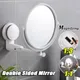 360° Swivel Folding Cosmetic Mirror No Punch Magnifying Mirror Bathroom Mirror Wall Mounted Shaving