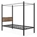 Costway Queen Size Canopy Bed Frame with Under Bed Storage-Twin Size