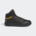 Sneaker ADIDAS SPORTSWEAR "HOOPS MID 3.0 KIDS" Gr. 38, schwarz (core black, core preloved yellow) Kinder Schuhe Laufschuhe