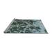 Ahgly Company Machine Washable Abstract Columbia Blue Area Rugs