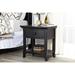 Nightstand with One Drawer and One Shelf for Bedroom, Black