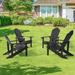 Bonosuki Outdoor 4-Piece Plastic Patio Adirondack Chairs Set