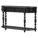 Modern Curved Console Table Accent Sofa Table for Living Room Hallway, Wood Entryway Table with 4 Drawers & Storage Shlef, Black