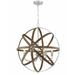 Jerry Guo 6-Light Industrial Pendant Light Changeable Hanging Light for Dining Room