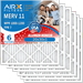 20x30x1 Air Filter MERV 11 Comparable to MPR 1000 MPR 1200 & FPR 7 Electrostatic Pleated Air Conditioner Filter 6 Pack HVAC Premium USA Made 20x30x1 Furnace Filters by AIRX FILTERS WICKED CLEAN AIR.