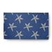 3 x 5 Simply Daisy Starfish Beach Style Chenille Area Rug Nautical Navy