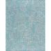 Tayse Veranda Area Rug VND1213 Transitional Seafoam Bulbs Scrolls 5 3 x 7 3 Rectangle