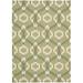 Havenside Home Naples Trellis Ikat Aegean Indoor/ Outdoor Area Rug by Green 4 3 x 6 3 Synthetic Polyester Trellis Ikat Geometric 4 x 6